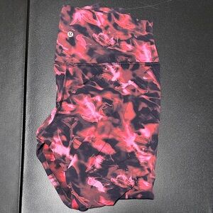 lululemon Align 28” Women's Athletic Shorts - Red and Black.